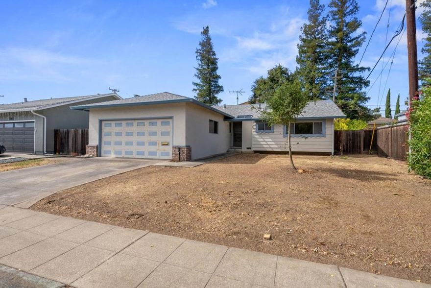 This is it! The ideal fixer upper and contractor special in the heart of the Silicon Valley! This single story ranch home, located in Sunnyvale (Cupertino Schools!) is just ready for you to create your masterpiece and build equity. The lot has been cleared and the inspection reports are ready to go. This is a popular and original floor plan with a roomy dine-in kitchen in front that connects to the living room at the rear with sliders to the back yard. Three bedrooms and two baths include one en-suite. The attached two car garage features a straight driveway, making the possibility of a front "bump-out" potentially more feasible and affordable. Per district web sites: Stocklmeir elem, Cupertino Middle and Fremont High (Buyers should confirm).