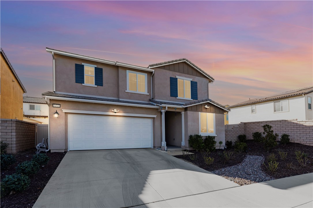 This is your opportunity to own one of the most sought-after floor plans in the heart of Menifee! This stunning Turn-Key 3 bed + Office + Loft, 2.5 bath home offers the perfect blend of modern luxury and functional living, with 2,371 sq ft of beautifully upgraded space and $85,000+ in enhancements, including a solar system. Step inside and be welcomed by high ceilings, designer finishes, and abundant natural light. The main level features a flexible office space (optional 4th bedroom) and a guest powder room—perfect for guests, remote work, or multi-generational living. The open-concept kitchen is a chef’s dream with quartz countertops, full backsplash, oversized island, stainless steel appliances, and ample cabinet storage, flowing seamlessly into the cozy living room with a custom fireplace and luxury wood-look ceramic flooring throughout. Upstairs, you'll find a large loft ideal for movie nights or a play area, three spacious bedrooms, and a thoughtfully expanded laundry room. The primary suite features a beautifully upgraded ensuite bath with dual vanities, a custom walk-in shower, and a large custom closet designed for style and organization. The backyard is perfect for entertaining, featuring a gazebo and easy-to-maintain landscaping—ideal for outdoor dining or relaxing evenings. Smart-home upgrades and energy-efficient systems add to the long-term value and ease of ownership. Located just minutes from the 215 and 15 freeways, this commuter-friendly home is close to top-rated schools, shopping, and dining, including Costco, Trader Joe’s, EOS Gym, Chick-fil-A, and more. Enjoy access to local parks, dog-friendly walking trails, and all the charm of Old Town Temecula and nearby wineries just a short drive away. This exceptional home is turn-key and ready for you—schedule your private showing today!
