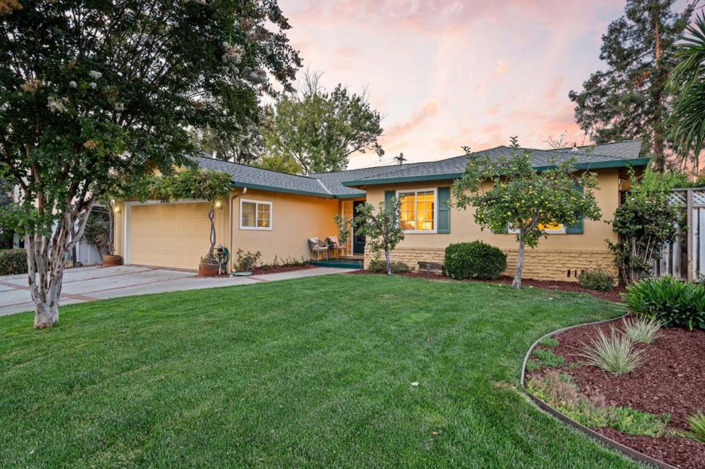 Welcome Home to the Beautiful 3496 Picadilly Drive! This home has been expanded & boasts a huge common living area! There is central AC as well as a whole house fan & ceiling fans in the bedrooms for efficient & cost-effective cooling. There is new, plush executive carpeting as well as recessed lighting & hardwood floors. The kitchen boasts granite countertops, a gas range w/ an overhead hood, a breakfast bar, & SS appliances. The space adjacent to the kitchen could serve as either an informal breakfast nook or a cozy family room space. All of the closets are lighted, and there is a walk-in closet in the auxiliary bedroom. There are dual closets with organizers in the primary suite as well as direct sliding glass door access to the exterior. Both bathrooms boast tile flooring, glass shower enclosures, modern light fixtures, and slow-close cabinets. Wisteria covered trellis on back deck! Apple, Orange & Peach Trees! Grass areas in front & back! This home is conveniently located just minutes walking distance from the Hacienda magnet school, but school traffic is not permitted on Picadilly Dr. You are also walking distance to Paul Moore Park, w/in 5 min driving distance to highway 85 or 87 and w/in a 6 minute drive to Sprouts or Safeway! Extremely central & convenient location!