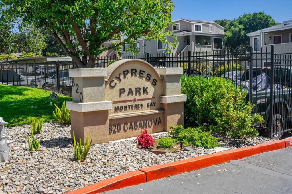 Check out this 2-bedroom, 1-bath upstairs condo in the popular gated community of Cypress Park! The sought-after Carmel plan features a main-floor bedroom and a loft-style second bedroom with a big closet. Enjoy an updated kitchen with granite counters, new stove & microhood, plus a refreshed bathroom with tile shower. Extras include dual-pane windows, under-stair storage, private storage unit, and a tiled balcony perfect for morning coffee! HOA covers sewer, garbage, roof, gate, pool, BBQ area & more. Great spot near community amenities. A smart, budget-friendly way to own your own place!