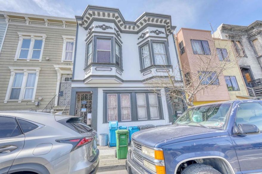 Fantastic opportunity to own a large, income-producing duplex with 3 units and a total of 12 bedrooms and 4 bathrooms. Inside, you'll find period charm, high ceilings, bay windows, and flexible floorplans ready for your vision. The property spans multiple levels with defined common spaces, large bedrooms, and functional kitchens in each unit.ideal for owner-occupants, investors, or multi-generational living. The building is fully tenant-occupied and offers strong rental potential in an established and transit-accessible neighborhood. Zoned RH-2, this property presents both immediate cash flow and long-term upside. Located near schools, shopping, and everyday amenities, it offers convenience with plenty of space to meet a wide range of living needs. Dont miss this rare chance to secure a property with size, versatility, and income potential in the city.