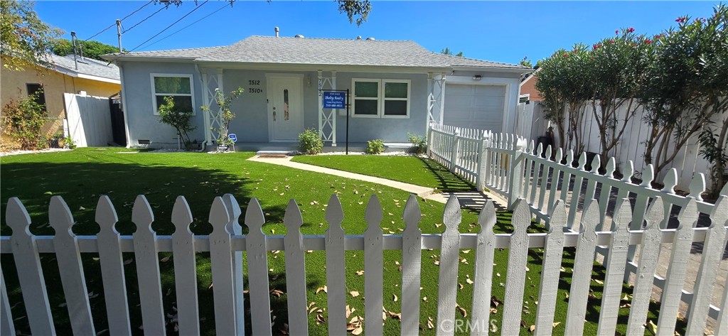 Two homes on one lot, each with its own address and its own electric and gas meter. Front house was completely remodeled in 2018 including a permitted addition of almost 500 sq ft. for a total of 1404 sq ft. It features 4 bedrooms, 3 beautifully remodeled full baths, a gorgeous kitchen with custom cabinets, quartz countertops & stainless steel appliances, LVP flooring, newer HVAC system and tankless water heater. The back unit was newly built in 2018 and includes 2 bedrooms, 1 bath and measures about 575 sq ft. It also has a beautiful open kitchen with quartz countertops and stainless steel appliances, a mini split HVAC system and a stacked laundry unit closet inside. The property features a long driveway with a drive-thru carport to a paved area that can fit several cars. Very low maintenance front and backyard since both have beautiful turf installed. Back unit is currently tenant occupied through Feb 2026.