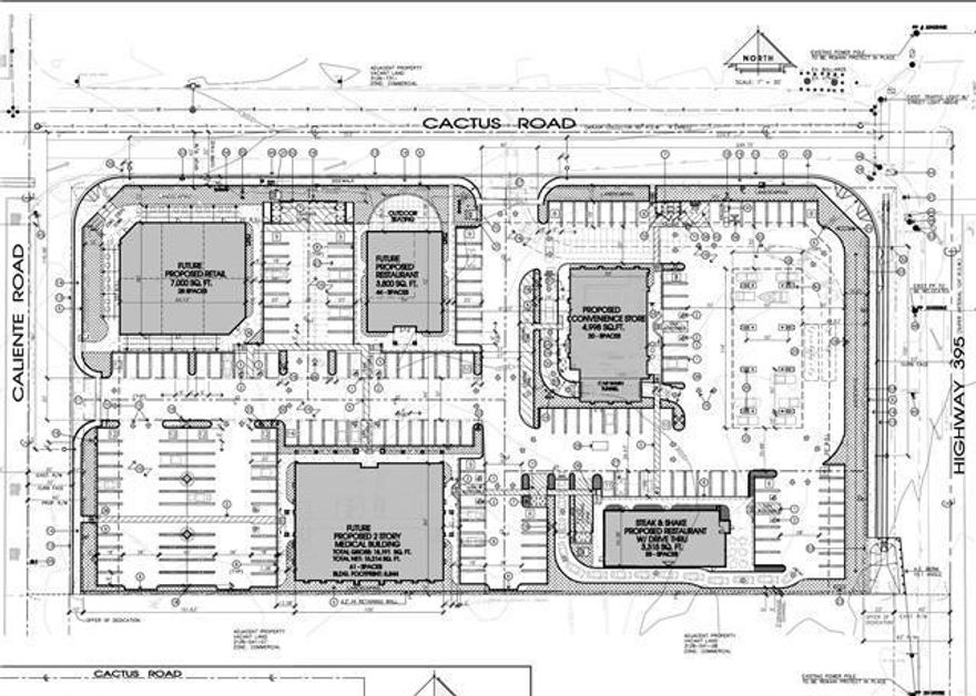 Prime Commercial Development Opportunity – Corner of Highway 395 & Cactus Road



Motivated sellers – let’s sell this lot! An exceptional investment opportunity awaits with 4.16 acres (5 subdivided parcels) of vacant land in a prime corner location at Highway 395, Cactus Road, and Caliente Road in Adelanto.



Highlights:



5 Parcels (APNs: 3128-541-11, 12, 13, 04, 16) – flexibility for phased development and resale.



Zoned C with all plans and permits approved by the City of Adelanto.



Approved uses include:



Shell Gas Station with C-Store



Drive-Thru Restaurant



2-Story Medical Plaza



Restaurant



7,000 sq. ft. Retail Store



High-Visibility Corner Lot!

Prime commercial parcel located at the signalized intersection of Highway 395 and Cactus Road in Adelanto. This property offers excellent exposure with an estimated 30,000 vehicles per day along Highway 395, making it ideal for retail, service, or mixed-use development.



The surrounding area is experiencing steady growth, with a population of approximately 38,000 residents in Adelanto (ZIP 92301) and projected to increase by 12% by 2025. The community has a median age of 28 years, a median household income around $68,400, and a diverse demographic base, providing strong support for new businesses.



Nearby residential neighborhoods and commercial developments further enhance the site’s accessibility and visibility.



Don’t miss this opportunity to invest in a rapidly growing corridor with excellent traffic exposure and strong local demand!