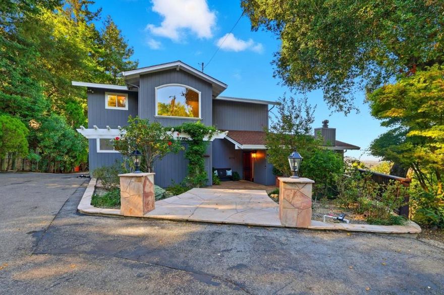Thoughtfully Reimagined and Fully Refreshed. Tucked away in scenic Los Gatos, this stunning view residence has been completely transformed with a modern aesthetic and warm, inviting design. Every corner of this home has been revitalized - from new lighting throughout and refinished hardwood floors to a freshly repainted interior that enhances the homes natural light and flow. The interior has been modernized throughout, blending timeless materials with contemporary finishes for a refined, cohesive feel. The exterior has been fully refreshed as well, featuring newly replaced decking and new paint that complement the homes tranquil natural setting. Interested in multi-generational living or even renting out the separate guest home, this second unit is perfect for many options. Expertly staged and furnished to feel like a cozy, welcoming home, each space has been thoughtfully curated to balance comfort and sophistication. The result is a property that feels both elevated and effortlessly livable  ideal for relaxing, entertaining, and enjoying the serene Los Gatos lifestyle. Less than 10 min to downtown, offers Los Gatos schools and walking distance to private trails. This community of approximately 32 properties was once home to John Steinbeck and has a traditional July 4th parade.