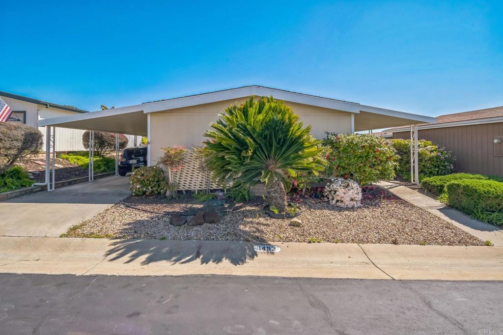 This is a 55+ community. This home is perfectly located high on hill with south westerly views in the lovely community of Pilgrim Creek Estates. This community is a 55 plus community, where you OWN THE Land! The kitchen has just been upgraded with new kitchen cabinets (soft close), quartz countertops, deep kitchen sink, new stainless appliances, and new paint. The home has had all new vinyl flooring throughout. Light bright new dual pane windows. Recessed lighting throughout. The kitchen has an open concept with the dining room in view and plenty of room for a good sized island. The kitchen flows into the large living/family room with high ceiling with a beam accent and there are plenty of windows to enjoy the south westerly views. You can access the back patio from the family room and sun room. The back patio has space to set up sitting areas to relax and enjoy the views or do some gardening. The master bedroom has new flooring and windows and the master bath has been remodeled with new vanity and new tile in large shower. The second bedroom has new flooring and windows and updated bath. There is a separate laundry room with with desk area. The carport is long and room for 2 cars. Come be a part of this active community with a clubhouse with full kitchen, pool, spa, exercise gym billiard room and free RV parking. We are looking for a lease for a year. Water is included in the HOA. This is unfurnished.