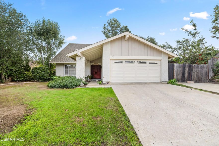 Welcome to this beautiful 4-bedroom, 3-bath home nestled on a quiet cul-de-sac in one of Newbury Park's most desirable and safe neighborhoods. Filled with natural light, this clean and inviting home offers a comfortable floor plan with a spacious living room, cozy family room with fireplace, and a generous kitchen perfect for daily living and entertaining.A highly desirable downstairs bedroom and bath provides flexibility for guests, multigenerational living, or a home office. Upstairs, the large primary suite features its own private balcony with peaceful views--your perfect spot to relax and unwind.Step outside into an expansive private backyard--over 10,000 sq ft--designed for outdoor living. Enjoy mountain views, room for gatherings, play, gardening, and RV parking with plenty of space left over. Whether you're entertaining friends or enjoying quiet evenings at home, this yard truly has it all.With an incredible price, beautiful surroundings, and a rare combination of space, privacy, and location, this is a home you don't want to miss!