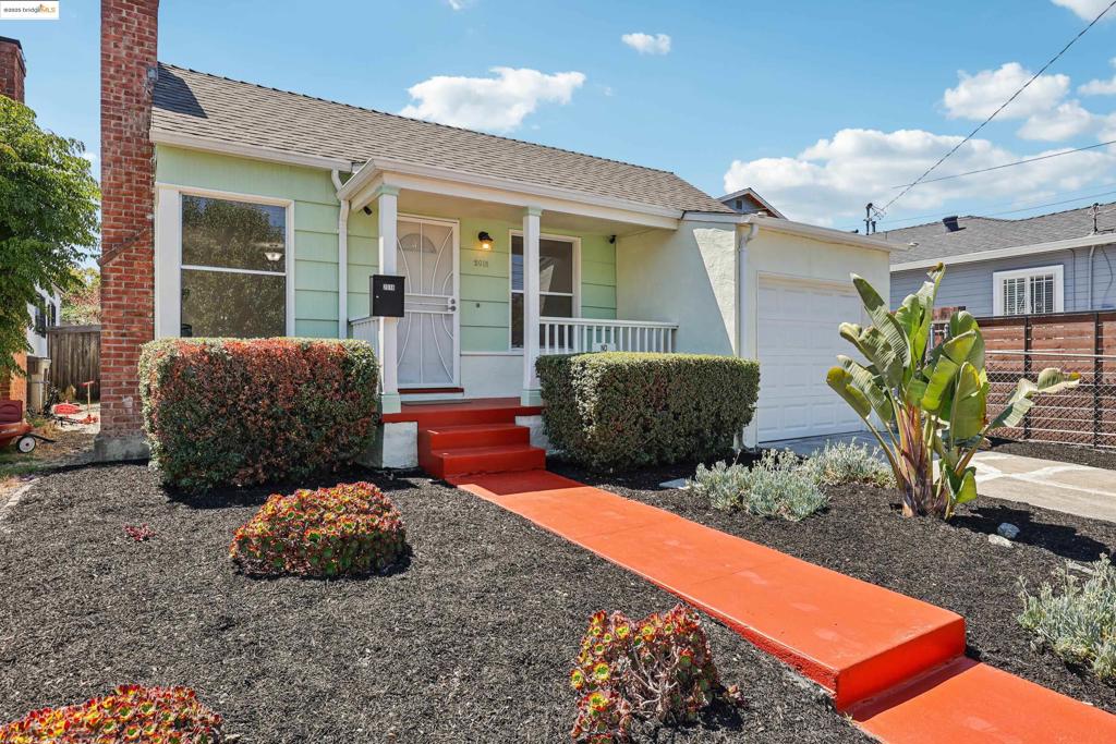 This lovely home is quite the gem! Light-filled and airy, the functional floorplan has open living and dining space with beautiful fireplace, updated kitchen with new stainless appliances, full bath, and two good sized bedrooms. Stunning freshly refinished original hardwood floor and new carpet in bedrooms. Outside, the fenced, large backyard is your own private escape - large concrete patio space and plenty of yard perfect for entertaining, play, relaxation, or gardening. Potentially perfect for ADU development with the huge open footprint of the rear yard. Attached garage for secure off-street parking with access to large attic storage space. Great Ivywood location - a quick jaunt to amenities on E 14th St, San Leandro, a number of public transport lines, as well as easy access to 580 and 880 freeways. This home is not to be missed!