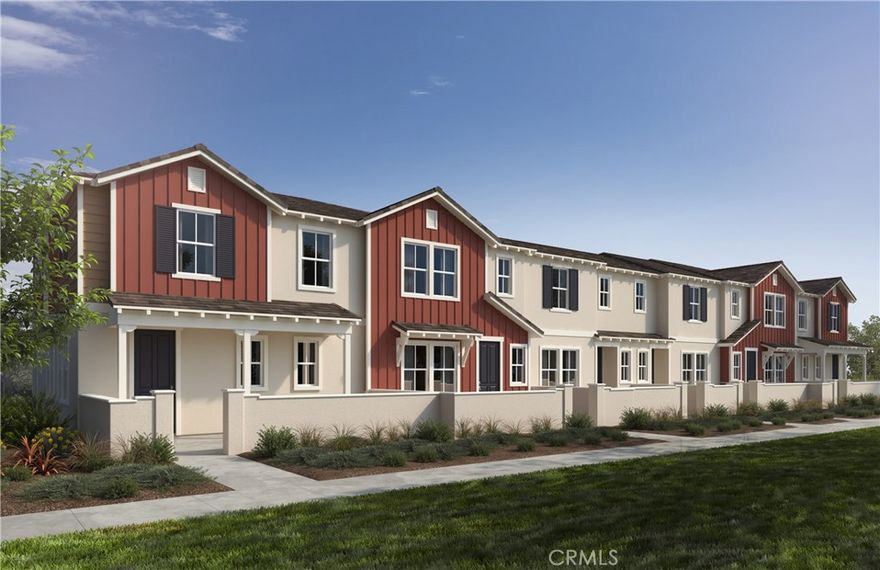 Beautiful Moonstone Community ,all electric floor plan with 9 ft ceilings on the first floor. Sytlish Kitchen with white thermafoil cabints and kitchen island, quartz counter tops. Upstairs Large primary bedroom with large walk in closet and adjoining bath and walk in shower.

Landscape pathways between homes and ample guest parking. Future community parks, pool, spa, dog park, pickle ball.





 Photo is a rendering of the model. Buyer can either lease or purchase the Solar.