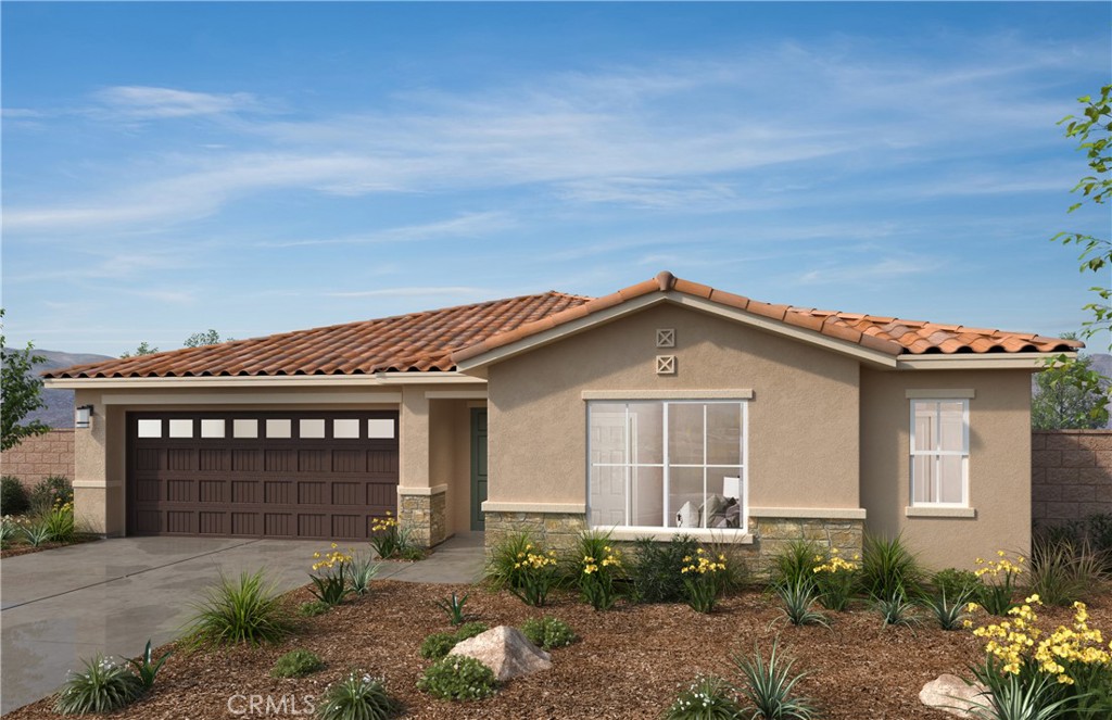 Beautiful Rancho Madrina Single- Story home! It has three bedrooms and a den. This home has everything and is designed to be ENERGY STAR certified and delivers a superior level of energy-efficient comfort which includes the latest in-home insulation and dual-pane windows delivering significant savings on utility bills and supporting healthier indoor environments! This home includes stainless steel dishwasher, stove, and microwave. No HOA! Convenient to Hwys. 74 and 79, and Shopping and dining nearby!
Photo is a rendering of the model. Buyer can either lease or purchase the Solar.