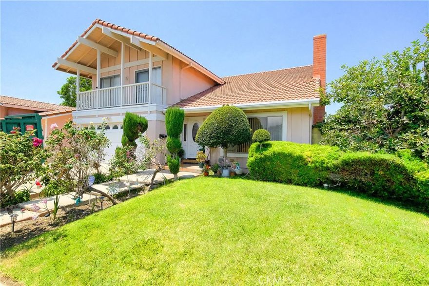 PRICE REDUCED - OPEN HOUSE SATURDAY 10/4/25 1P - 4P, SUNDAY 10/5/25 1p-4:00p, LOCATION, LOCATION, LOCATION. This 7-bedroom 2 full & 2 3/4 baths home located in a family friendly cul-de-sac street in the beautiful city of Cerritos. This home is WAITING FOR A NEW OWNER OR INVESTOR, TO BRING THEIR VISION, INNOVATION AND DESIGN SKILLS TO MAKE THIS HOME THEIR DREAM & CHARMING RESIDENCE.  CAN MOVE RIGHT IN, EVERYTHING WORKING - ALL UTILITIES WORKING, UPGRADE AS YOU LIVE IN IT, make it "your dream home" ...  Easy access to 91 fwy, just 1/4 mile from the off and on ramps. This home is located in the award-winning Cerritos Elementary, Carmenita Middle and Cerritos High Schools. Nationally ranked Whitney High is also accessible for qualifying students.  Close by to Cerritos Town Center, Cerritos Mall, many varieties of retail stores, movie theatres and culinary restaurant experiences, many playgrounds, parks (including new pickle-ball courts). Step into a soaring vaulted living room with a cozy fireplace and an adjoining dining area, large entertaining family room w/ wet-bar, adjoining large enclosed patio, two downstairs bedrooms (connected), 5 bedrooms upstairs, 2 bedrooms upstairs connected w/ jack & jill full bath, Bonus room conversion to 2 bedroom (done prior to seller’s purchase 1979 - no permits found on record), Sellers, Seller’s broker, Seller's listing agent does not warranty or guarantee any statements or information related to permits, codes, ordinances, schools, conversions, renovations or legality of structure or property.  Buyer, buyer’s broker, buyer’s selling agent are advised to independently verify (due diligence) the accuracy of all information, including but not limited to permits and uses, bed/baths counts, square footage, renovations, structures, schools etc. through their own research, buyer's personal property inspection and with their appropriate professionals & services.  Calamansi tree in backyard, Garage access from house. Home is sold "AS IS", "Sellers will do no repairs", Desirable & Unbeatable location and opportunity for upcoming family/families.