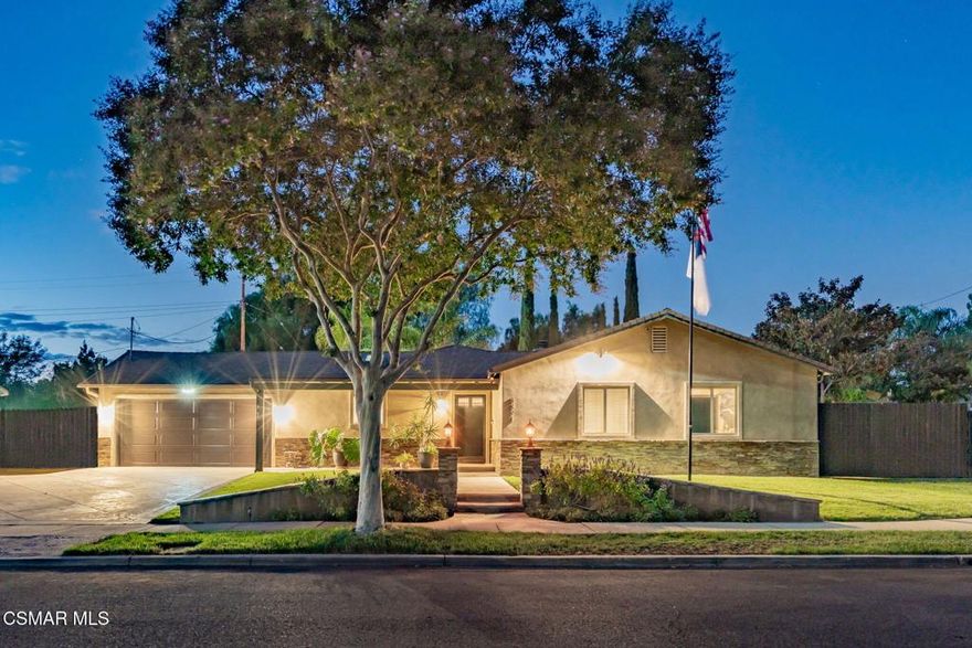 Welcome to 3391 Shenandoah Ave, Simi Valley, a thoughtfully remodeled 2,341 sq. ft. residence with 6 bedrooms and 4 full bathrooms, set on a 1/4 acre corner lot with striking curb appeal, finished in smooth stucco and natural stone. The heart of the home is the wide-open kitchen and living area, featuring a granite island with abundant storage and a spacious living room centered around a gas fireplace. Expansive multi-slide pocket doors disappear into the walls, blending the indoors with the backyard and creating the ultimate open-concept lifestyle.Outdoors, the property is designed for entertaining with an in-ground pool-spa finished in pebble tec with a stone waterfall, a cozy fire pit with seating area, a built-in barbecue with concrete counters under an open-beam patio cover, and multiple fire features. Additional highlights include a stone wall water feature, removable pool fencing, custom hardscape and concrete finishes, and ground-anchored umbrellas that rotate securely with the breeze. Inside, three independent heating and cooling zones (Nest-controlled) ensure comfort and efficiency across the living room, office/gym/bedroom wing, and master retreat. The flexible floor plan offers hidden sliding door framing, non-load-bearing walls for easy reconfiguration, and plumbing access for a private in-law suite or kitchenette (see floorplan options). Two rooms are currently used as a gym and office, and each of the four bathrooms features unique custom finishes, including a step-down walk-in shower. The master suite is a true retreat with a walk-in closet, see-through fireplace, and spa-style bath featuring heated stone floors, piped-in music, a steam shower, sauna, and an air-jetted spa tub designed for superior cleanliness. Natural stone flooring runs throughout the home and extends to the open-beam patio with its own fireplace and gas heater, enhancing the seamless indoor-outdoor flow.For RV enthusiasts, the property offers a rare 14' x 106' gated RV pad with full water, sewer, and power hookups plus a dedicated cleanout. Recent upgrades include two Noritz tankless water heaters (1 year old), a six-month-old barbecue and jacuzzi filter, and a new roof from the center ridge to the front of the home (2 months old). A clever dryer vent booster fan adds another layer of safety. Best of all, this property has no HOA, giving you the freedom to enjoy every one of its resort-style features. With thoughtful upgrades, a flexible layout, and rare amenities, this home is as practical as it is impressive, crafted for everyday living and spectacular​​‌​​​​‌​​‌‌​​‌​​​‌‌​​​‌​​‌‌​​​‌​‌​​​‌‌​ entertaining.