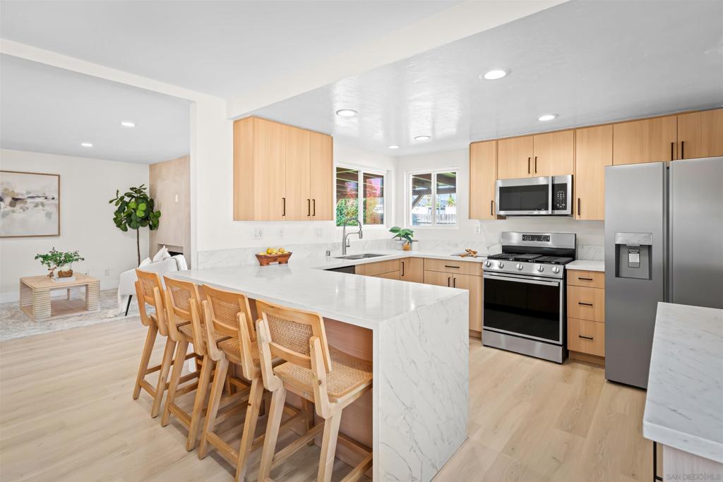 Welcome to this beautifully remodeled single-story home thoughtfully updated for modern living and meticulously cared for over the years. This inviting 3-bedroom, 2-bath residence offers 1,303sqft of fresh, open living space on a generous lot in the heart of a family-friendly San Marcos neighborhood. Step inside to brand new flooring, a designer-inspired kitchen with the latest appliances, and revitalized bathrooms featuring sleek finishes. Every detail—from new paint to upgraded fixtures—reflects pride of ownership and move-in-ready convenience. Enjoy seamless indoor-outdoor flow, perfect for entertaining or a quiet night in your private backyard retreat.