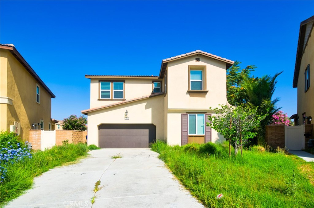 Located in the sought-after Ontario Ranch community. This stunning home with 5-bedroom, 3-bathroom . 2,441-sqft. 5171 sqft lot. built in 2019. Interior upgrades include brand new flooring. The screens and doors have been replaced with new diamond mesh screens throughout. The spacious and beautiful backyard is paved, with flowers and trees. The extra-long driveway can accommodate at least four cars, and the two-car garage has parking for a total of six. The community's lawn is right outside the door, and the elementary school is a 3-minute walk away. The incredibly low HOA of $154 includes a free pool, movie theater, and clubhouse. The community also boasts a small park and a large, beautiful community! Don't miss this great home!