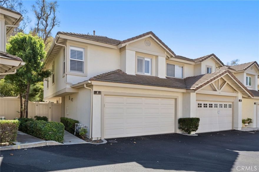 Welcome home to this beautifully maintained 3-bedroom, 2-bath Townhome located in the highly sought-after Rocking Horse Ridge gated community in Orange. Bright dining room and kitchen with durable laminate hardwood flooring. Spacious living area with plush carpet and a cozy gas-burning fireplace. Private patio perfect for relaxing or entertaining. Modern kitchen featuring stainless steel gas range, microwave, dishwasher, and refrigerator plus ample cabinet and counter space. 3 large bedrooms, including a master suite with dual vanities and upgraded vinyl flooring. Elegant wood shutters throughout for added style and privacy. Convenient attached 2-car garage. Walking distance to the pool and hot tub. Trash included. 1 year lease 1 month deposit. Don’t miss out on this incredible home in one of Orange’s most desirable communities. This one won’t last long!