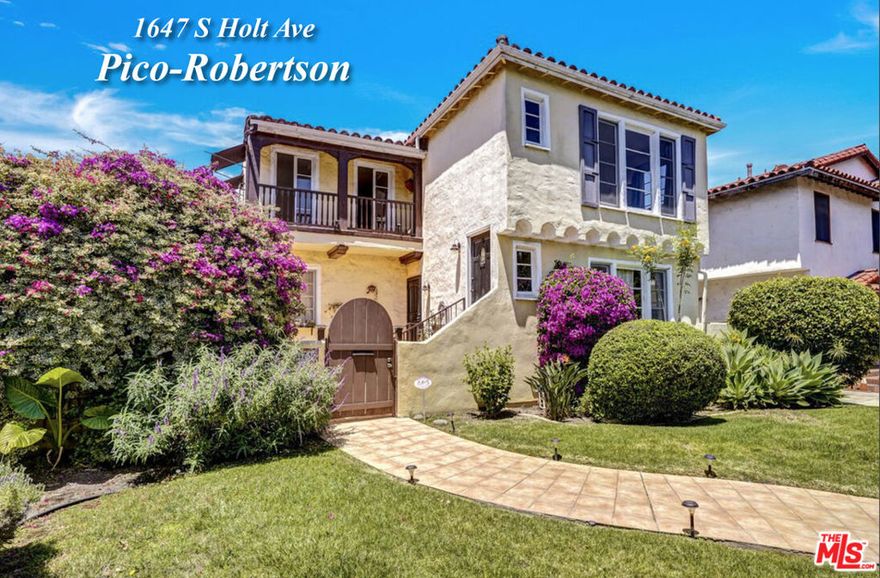 100% VACANT! 1647 S Holt Ave, an exquisite duplex located in the highly sought-after Pico-Robertson neighborhood! This stunning property offers two spacious 2-bedroom, 1-bathroom units and will be delivered 100% vacant, providing endless possibilities for its fortunate new owner.Combining the charm of 1930's Spanish-style architecture with modern renovations, this remarkable property is truly exceptional. Among its numerous upgrades are upgraded electrical systems, copper plumbing, central AC & heat upstairs, new spanish tiled roof, remodeled wood burning fireplaces, new permitted HVAC(furnace), new sewer lines, updated landscaping and a fully entitled recreation room with a bathroom and wet bar. Additionally, each unit is equipped with its own in-unit washer and dryer hookups, offering added convenience and luxury.The expansive lot of 6,381 square feet perfectly complements the building's 2,957 rentable square feet, providing ample space and endless potential. The backyard also includes a separate building that holds immense promise. Currently entitled as a recreation room, the building can be left as is, or it can easily be transformed into an Accessory Dwelling Unit (ADU) (Buyer to Verify). This would offer the opportunity for additional rental income or a flexible space for various purposes, such as a home office, gym, or guest quarters.Whether you're an investor seeking a lucrative income property, a multi-generational family in need of separate living quarters, or an owner-occupant desiring to rent out the other unit, this property caters to diverse needs.Situated in the desirable Pico-Robertson neighborhood, you'll enjoy convenient access to a wide array of amenities, including restaurants, shops, parks, and entertainment options.This prime location offers a desirable blend of convenience and tranquility, making it one of Los Angeles' most coveted places to call home.Don't miss out on the chance to own this extraordinary duplex, featuring spacious living areas, modern upgrades, ADU potential, with the gorgeous charm of Spanish-style architecture. Embrace this opportunity to create your dream home or investment property in one of the most sought-after neighborhoods in Los Angeles. Please Do Not Disturb The Tenants(Family Still Occupying Upstairs Unit).
