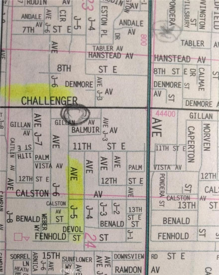 Nice corner lot with potential to build up to six houses.   Close to stores, supermarkets, lots of restaurants, parks and amenities and the 14 Fwy.  Please check with the City of Lancaster for more information about possible development of this land.