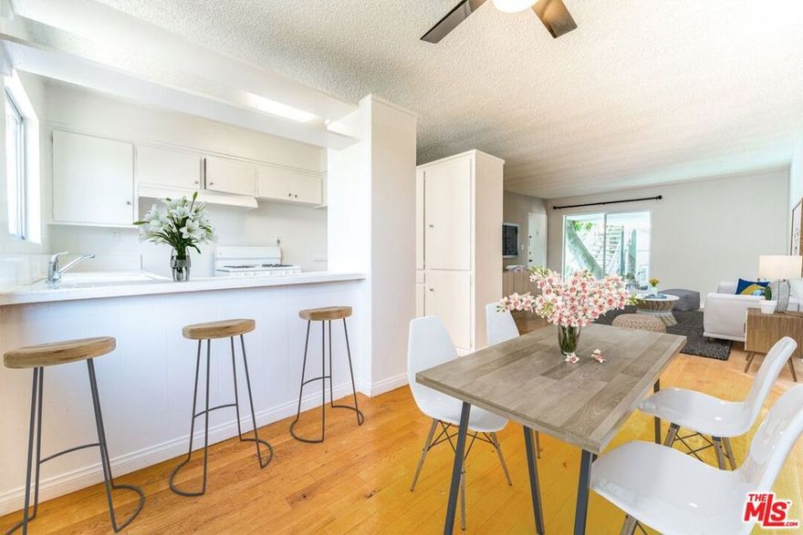 This top floor 3 Bedroom / 2 Bath makes this the perfect work from home apartment in West Hollywood. On the footsteps of Sunset and just north of Santa Monica Blvd in Norma Triangle, convenience abounds. The apartment has 3 bedrooms each with mirrored closets, air conditioning, 2 bathrooms, wood floors throughout, and a kitchen with a wall of storage. With two balconies and lots of windows there is plenty of light and fresh air. This apartment is in a secure building with, a pool and gated covered secure parking. Water and trash are included with the rent.   1 1/2  blocks north of Santa Monica Blvd and East of Doheny Drive. Close distance to shopping, restaurants, the Sunset Strip, and Beverly Hills. Short drive to Beverly Center and movie theaters, Melrose and Grove mall. Ready for Move-in.