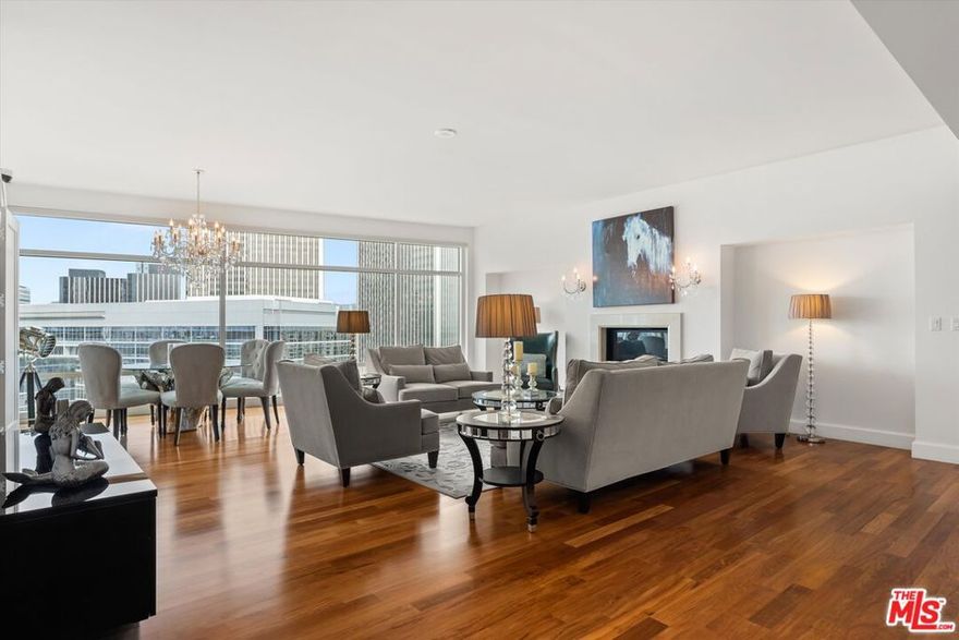 Private elevator takes you straight to your stunning 3 bedroom condo. Full service high rise building in the heart of century city. The condo offers 3 bedrooms 4 bathrooms with very spacious living room area. Facing northeast you get stunning views of the city. Floor to ceiling windows welcome a lot of natural light into the unit and offer great views at night as well. The master bedroom and bathroom is located on the east wing offering additional privacy. The remaining 2 bedrooms with en-suite bathrooms are located on the west wing. See Virtual Tour and Floor Plan to visualize the layout of the Condo. Private spacious laundry room offers additional room for storage as well as an additional exit (service door). Personal additional closet  outside the unit accessible to the building staff to deliver packages or other items for you. Multiple walk in closets, pantry and linen closets throughout the condo offer great storage. The Kitchen is equipped with Miele appliances and other high end brands. The amenities of the community include large garden, a lap pool of 75 feet along with cabanas, spa area, business center, dog park, private dinning room and fine dining restaurant Hinoki & the Bird.  Designed by Robert A.M. Stern Architects the 42 story condo is a stunning masterpiece in the heart of the city. LEED Silver certification proofs the builders commitment to sustainable building practices on this project.