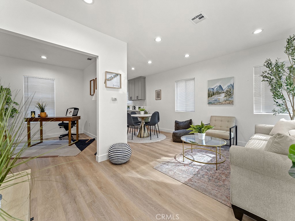 Stunning Fully Remodeled 3-Bed, 2-Bath, 1000 sqft Home – This beautifully upgraded home features soaring 9-ft ceilings, a sleek kitchen with top-of-the-line appliances, and modern cabinetry. Located in a prime neighborhood with easy access to amenities, top-rated schools, and the freeway. Washer & dryer hookups are included for added convenience. The front house includes a new detached 1-car garage located in the back of the property.