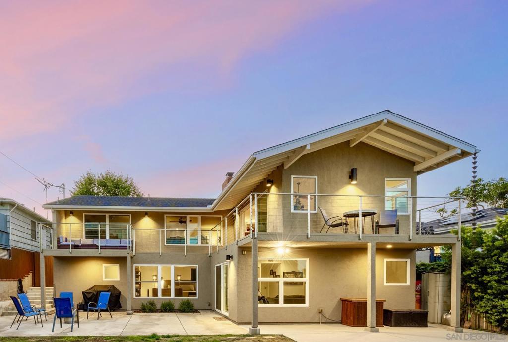 Amazing views of sunrises and sunsets of downtown and Coronado Bridge from the living room, kitchen, dining area or many decks. This well built house is centrally located, walk-able to schools, little league field, parks (summer concerts), Jensen’s, Peet’s and more. Spacious 3 bedroom (optional 4th bedroom), 2 1/2 bath home with newer HVAC, electrical panel, paint, oak floors, SS appliances, Cherry cabinets, LED lighting, large backyard with sport-court. Great for families or entertaining friends!