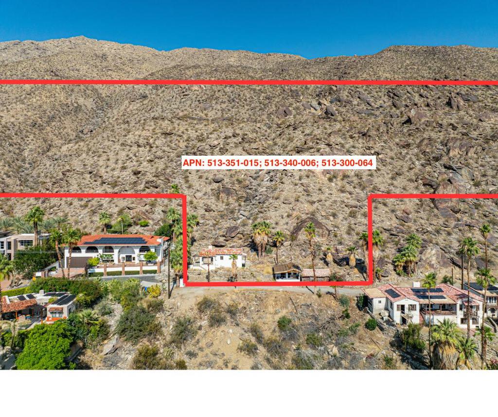 ''A Legacy of Luxury'', and a panorama that blends natural beauty with cinematic quality views of the city & valley, represents extraordinary potential for a world-class estate or boutique retreat. The MGM Village: 52.25 deeded fee simple acres with no conservation restriction or Indian lease is the largest residential offering in the prestigious Mesa neighborhood.A rare lot perched on a private road, with 2 original 1932 cottages, is an opportunity to reimagine a storied Hollywood Retreat. Owned by MGM Studio heads, it was the most prestigious invitation of its day: Clark Gable/Carole Lombard, Cary Grant, Cole Porter, and was later part of Suzanne Somers' luxury estate extending west nearly to Tahquitz Falls.Site studies done: Survey, Sewer Plan, Topographic map, and designs by renowned architects to combine the 2 cottages into a single ''Poolside luxury residence''.Unique to lots selling in Palm Springs:1) Expansive views of Palm Springs. 2) Quiet Private Road. 3) ''Hollywood Culture'' history. 4) SIZE: 52.25 acres! Lot Size, Location, History, Prestige. If you have ever had a vision of creating an iconic luxury estate compound in Palm Springs, the opportunity to own this huge lot in the Mesa with its celebrity history of ownership will NEVER happen again - book a property tour today!
