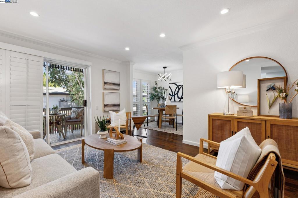Positioned in a quiet corner of the community, this rare end-unit offers the largest two-bedroom, one-bathroom layout, filled with natural light and room to live comfortably. The unit has been thoughtfully updated with fresh interior paint, a brand new stove and oven, updated fixtures, and stylish new flooring. The open living area includes a versatile study nook, ideal for working from home or creating a quiet reading space. Natural light pours in through dual exposures, enhancing the bright, airy feel throughout. Greenwood is a well-maintained community offering resort-style amenities including multiple pools, hot tubs, game rooms, a fitness center, and beautifully landscaped grounds. Just minutes from downtown Walnut Creek’s vibrant shops, grocery stores, and dining options—with easy access to BART and major commuter routes. A rare combination of space, privacy, and location in the heart of Walnut Creek.