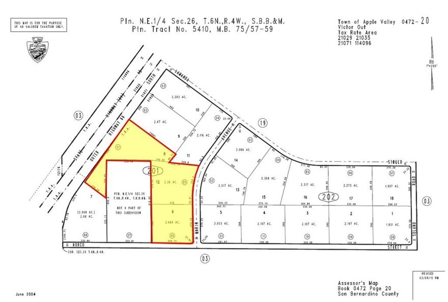 ±7 contiguous acres of unimproved freeway commercial land for sale with on Frontage Rd in Apple Valley; APNs: 0472-201-01, 05, 06. Three parcels all zoned Regional Commercial (R-C) with immediate exposure to northbound Interstate 15. The parcels also lie with Apple Valley’s eCommerce Fulfillment and Distribution Center Overlay and will permit for these industrial oriented activities. Major development projects are taking place nearby including: Love’s Travel Center and 2 million sq ft of entitled industrial development within a half-mile, as well as the station for Brightline West’s Victor Valley Station, only 4 miles from site. Brightline West has broken ground on their high-speed rail line, with terminuses in Las Vegas and Rancho Cucamonga. The 218-mile passenger rail will reach top speeds of 200 mph, completing it’s line of travel within 2 hours and ten minutes, more than twice the normal drive time. This project is expected to be operational in 2028, with stops in Apple Valley and Hesperia, enhancing connectivity between the High Desert, Las Vegas, and the San Gabriel Valley. Buyer to verify all information contained herein. Agent and their representatives are not responsible for the accuracy of these claims.