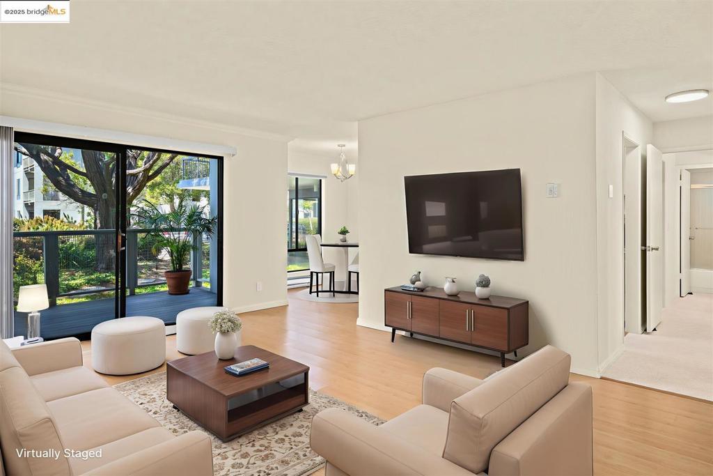 Bay Bridge View Condo at Watergate – w/ Large Private Deck! Enjoy stunning views of the San Francisco Bay and city skyline from this spacious, upgraded one-bedroom condo in the desirable Watergate community. This ground-floor unit features a rare oversized deck perfect for indoor-outdoor living, along with fresh upgrades throughout—stainless steel appliances, granite countertops, crown molding, a brand-new bathroom vanity and mirror, new mirrored closet doors, blinds, light fixtures, kitchen faucet. Resort-style amenities include multiple year-round heated pools, tennis courts, a fitness center, spa, sauna, steam room, EV charging, and 24-hour on-site property patrol. Convenient on-site laundry and beautifully maintained grounds make daily living a breeze. Don’t miss your chance to own a move-in ready waterfront home in one of the East Bay’s most coveted communities!