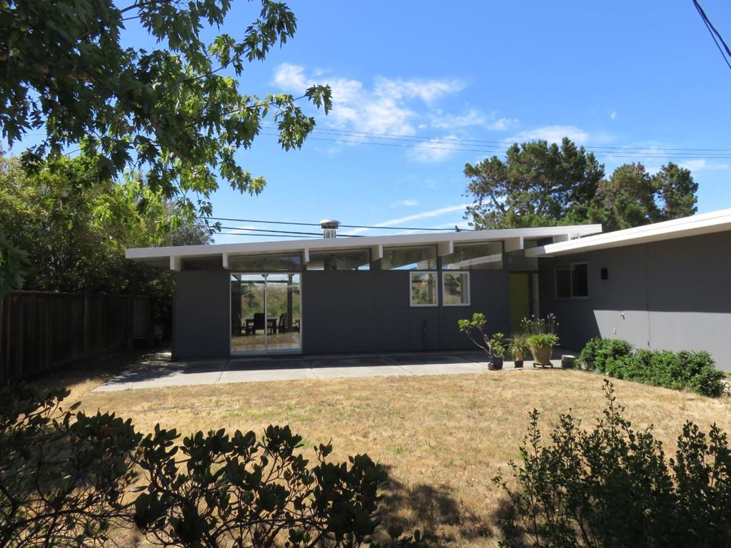 Updated S.M.Highlands Eichler rental on a large level private lot! Backs up to open space! 4 bedrooms 2 updated baths, some double pane windows and sliders, foam roof, newer heating system, remodeled galley kitchen, wood burning fireplace. open floor plan. Walking distance to rec center w/ community pool, tennis, playground, and after school programs. Highly rate schools! Security deposit $4,800 and $500 cleaning fee. NO PETS! Available in early October.