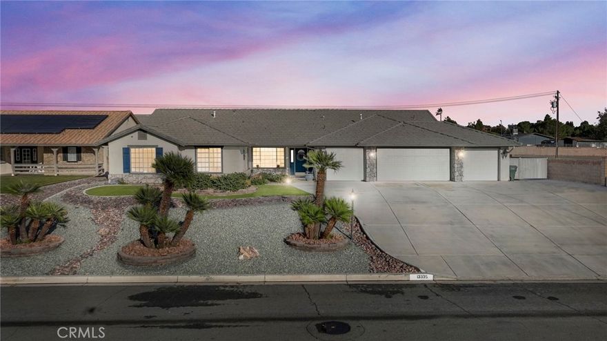 Don’t miss this incredible opportunity in the heart of Apple Valley! This spacious home offers 4 bedrooms, a flexible 5th room option, 3.5 bathrooms, and over 2,900 sq ft of well-planned living space on nearly half an acre. The smart split floor plan features two primary suites—one with a cozy fireplace for added luxury and relaxation, plus large guest bedrooms and ample closet space throughout. Enjoy formal living and dining areas, an expansive family room with a corner fireplace, and a chef-inspired kitchen with granite countertops, a center island, stainless steel appliances, and double ovens—perfect for both entertaining and everyday living. Step outside to a fully landscaped, low-maintenance yard featuring mature trees, two storage sheds, and ample space for a pool or to park your toys. With RV access and a huge 4-car garage, this home checks all the boxes.

Located near top-rated schools, shopping centers, and exciting new developments, this property blends space, comfort, and convenience. Make it yours today!