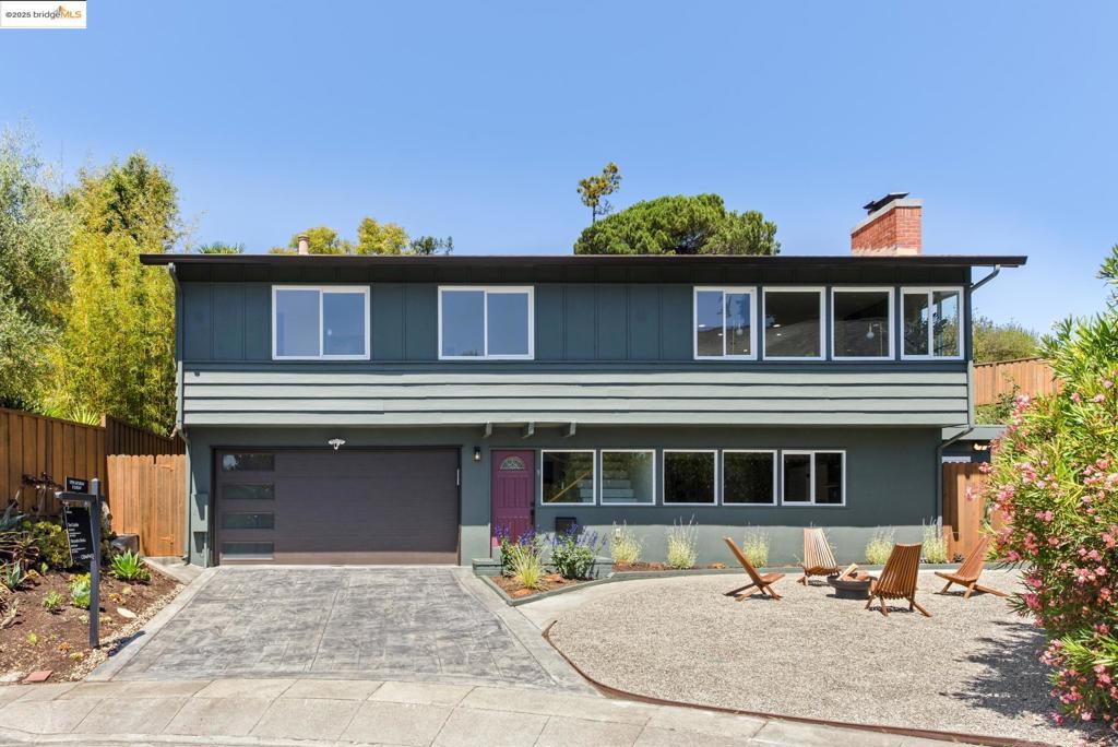 Discover the elegance of modern living at 9 Yarmouth Ct, nestled in the desirable Crestmont neighborhood. This stunning two-story residence, situated on a tranquil cul-de-sac, offers a comfortable and serene lifestyle with sparkling South Bay views. This home spans 2,329 sf +/-, with 4 bedrooms and 3 baths, set on a generous 6,885 sf lot. The main level features an inviting Great Room, seamlessly connecting the chef’s dream kitchen, dining area, and living room with fireplace, all opening to a sunny patio and the expansive backyard. The updated kitchen is equipped with top-tier appliances, eat-in kitchen island, and ample cabinetry, complemented by distinctive stone counters. The main floor also hosts a light-filled primary suite, two additional bedrooms and full bath. The lower level is a versatile retreat, featuring a large family room + a 4th bedroom with its own entrance and updated bath. This space invites a myriad of living possibilities, including the potential for a level-in separate apartment. Enjoy true indoor-outdoor living with an inviting front yard, private backyard, and direct access to East Bay Regional Parklands. Fantastic location to the Skyline Community Market, public transportation, and major freeways, this home is a gateway to all the Bay Area has to offer.