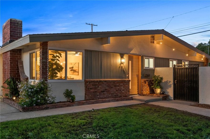 MID-CENTURY MODERN | FULLY REMODELED | CORNER LOT WITH POOL Welcome to 2075 E Benwood St — a stunning mid-century modern home that has been completely reimagined with today’s lifestyle in mind. Step inside to an open-concept living space with soaring ceilings, exposed beams, and brand-new drywall that make the home feel bright, airy, and inviting. The layout flows seamlessly into a designer kitchen with all-new cabinetry, countertops, and appliances — perfect for everyday living and entertaining. Upgrades completed with permits include: ALL NEW fully rewired electrical with 200 AMP panel, New central AC & furnace with Slim unit, New dual-pane windows, New interior and exterior doors, New luxury vinyl plank flooring, New ceiling fans, fully remodeled bathrooms, fresh paint inside and out, and new baseboards. The backyard is your private retreat with a re-plastered pool featuring a new waterfall and new tile, a cozy fire pit area, fresh landscaping with mature Orange, Lemon, and Pomegranate trees, and plenty of space to relax or host gatherings. Sitting on a corner lot, the property also offers potential for RV parking, garage expansion, or an ADU. Enjoy the convenience of being walking distance to Glen Oak Elementary, Life Pacific University, San Dimas Community Hospital, Costco, Sam’s Club, and Bonelli Park, with commuters appreciating quick access to the 210, 57, and 10 Freeways as well as the Covina Metrolink station. This is a rare opportunity to own a stylish mid-century modern home that blends timeless design with modern comfort —COME, SEE THIS HOME BEFORE IT'S TOO LATE!
