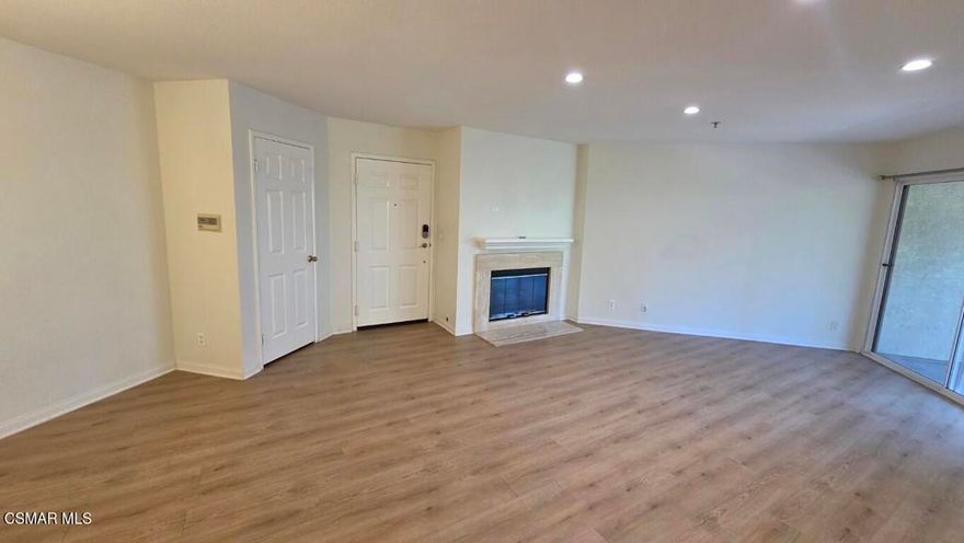 Welcome to this bright and airy 2 bed, 2 bath condo in Shadow Ridge. Enjoy an open floor plan with great natural light, two private patios, and a cozy fireplace. New flooring throughout. The kitchen has been fully remodeled with quartzite counters, newer faucet and sink, slow close cabinets and newer appliances including refrigerator. The primary suite features  en-suite bath with an updated marble shower with newer shower faucets, walk-in closet, and patio access. Includes in-unit laundry with newer washer/dryer, central A/C, ample storage, and two covered carport spaces. Monthly cleaning service is included in the rent.HOA amenities include pools, spas, tennis courts, racquetball, gym, rec room, and lush greenbelts. Located in the award-winning Oak Park School District, close to trails, parks, dining, and shopping.