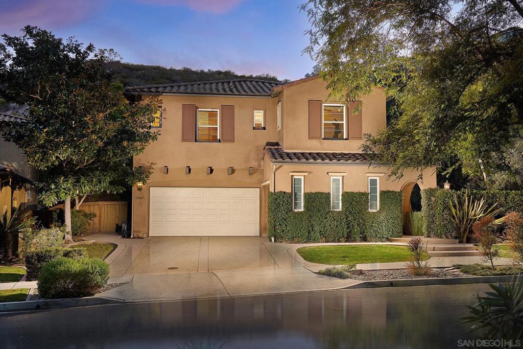 Premium lot and location, situated on a 9,164 square feet with unparalleled privacy, only one neighboring home. Inside, you’ll find a blend of timeless elegance and modern upgrades, including hand-shaved walnut flooring and meaningful upgrades and high-end finishes throughout. Family room & dining area are complemented by custom built-ins. Anderson French doors create an inviting indoor-outdoor space ideal, custom designed back yard. 24 owned LG solar panels! 3-car garage! Stunning curb appeal & interior courtyard. The chef-inspired kitchen is a highlight, offering stylish glass door cabinets, an Elkay high-end stainless steel sink, and stunning upgraded granite countertops. Retreat to the master suite, a true sanctuary with tumbled stone finishes and remote-controlled Hunter Douglas blinds. Step outside to enjoy a custom-designed backyard oasis featuring a 6-person Jacuzzi spa and a “Santa Barbara style” covered patio perfect for outdoor gatherings. Additional features include a finished, epoxy garage floor, 24 owned LG solar panels, and a smart sprinkler system. Experience Stonebrige Estates,where timeless luxury meets tranquilty. Scripps Ranch living at its finest.