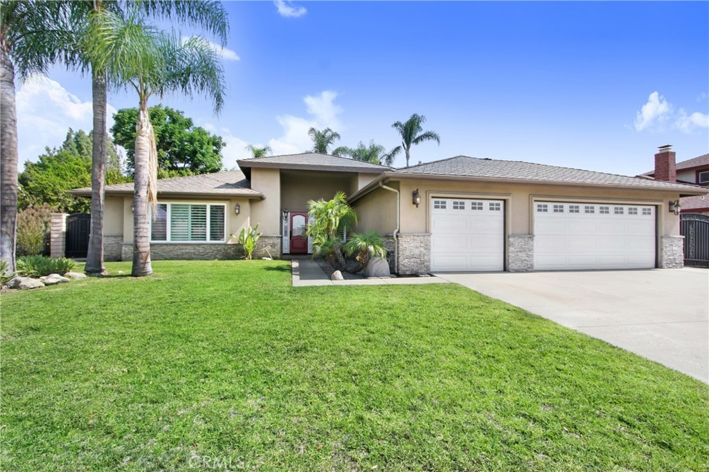 Don't miss the opportunity to own this beautifully upgraded and meticulously maintained single-level home, perfectly situated at the end of a quiet cul-de-sac in a highly desirable neighborhood. Step into the chef’s kitchen, featuring a spacious center island, custom cabinetry, high-end appliances, and elegant countertops — the perfect space for cooking and entertaining. The open layout flows seamlessly into a large living room complete with a built-in entertainment center and surround sound system. Enjoy meals in the formal dining area, which opens to a resort-style backyard. Outdoor features include a sparkling pool, patio cover, cozy fire pit, and a raised planter bed with drip irrigation — ideal for entertaining or relaxing in your private oasis. The home offers four generously sized bedrooms, including a luxurious primary suite with soaring 9+ foot ceilings. Additional highlights include direct access to an oversized 3-car garage, ample driveway parking, and a large side yard with room for RV or boat parking. This home has been thoughtfully upgraded with modern systems and features for enhanced comfort, efficiency, and convenience: Recent 2024 Upgrades Include
State-of-the-Art HVAC System – Brand new 5-ton, dual-zone HVAC system with WiFi/App-enabled controls, servicing both living and bedroom areas. Includes a full-home air purifier and completely new ductwork throughout the attic. New Pool & Spa Gas Heater – Ensures efficient heating for year-round outdoor enjoyment. LED Lighting & Smart Controls – Recessed lighting throughout the home upgraded to energy-efficient LEDs, with smart WiFi wall controls in main living areas for customizable ambiance. EV Charging Ready – 50-amp panel circuit and 14-50 wall outlet installed in the garage, ready for Level 2 electric vehicle charging.