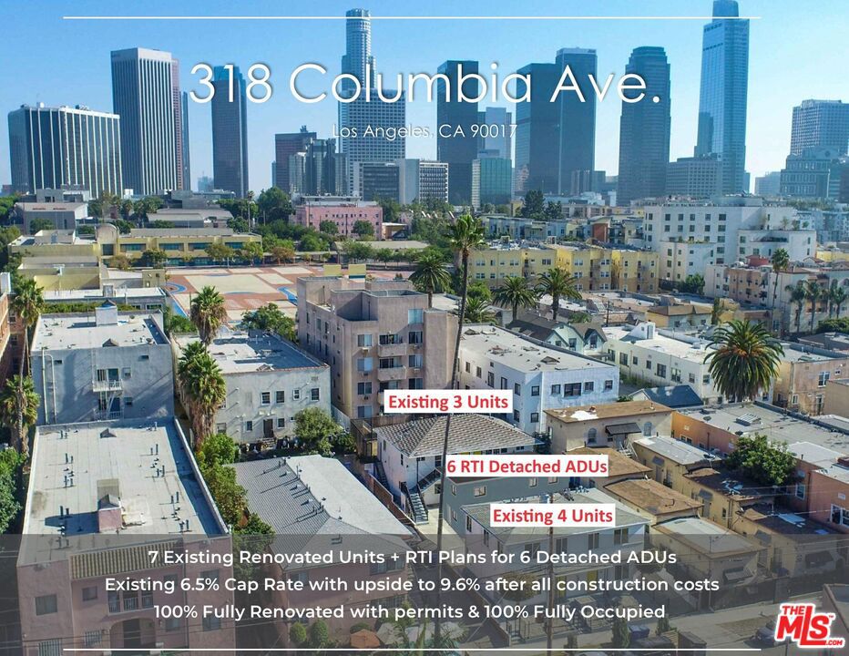 Once in a lifetime 100% Fully Renovated & 100% Fully Occupied 7-unit apartment building with permits cash flowing at an amazing 6.5% Cap Rate from day 1! Fully Approved RTI plans to add 6 detached ADUs to achieve a remarkable 9.6% Cap Rate and 8.1 GRM after taking into account all constructions costs (~566k assuming $250/SF). All 7 units have been completely remodeled from the studs with permits and boast a high-end aesthetic with new modern cabinets, flooring, lighting, new bathrooms, HVAC systems as well as major exterior capital improvements. Diverse unit mix of 4 (1bed/1bath) units, 2 (2bed/1bath) units, and 1 spacious brand-new (3bed/2bath) unit. Additionally, the major systems have been updated including electrical, plumbing, windows, etc. Individually Metered for Gas & Electricity. Large 7,084 SF R3-1 Lot TOC Tier 2 with future development potential. Excellent Westlake location just steps away from the trendy Echo Park, FilipinoTown, DTLA, and Koreatown.