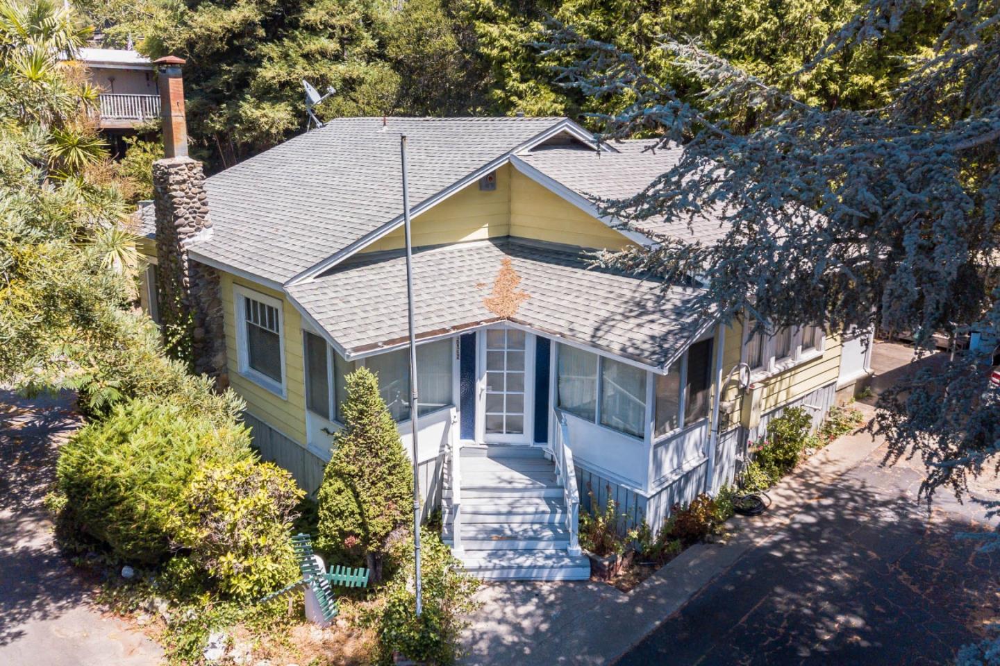 The value is in the Lot and Location. Great upside potential to develop on the lot. Walking distance to downtown Soquel and Main Street. Soquel has shops, restaurants & antique shops along Soquel Drive & Main Street. 10,542 Square foot lot allows for room to expand. Bring your contractor. Set back far enough off Soquel Drive to still feel private. The lot is big enough to support an ADU & JADU, has Residential Multi-family zoning. SB 9, lot split ideas ? Would also be great location for a business. Near successful businesses. Check with the county for development potential.