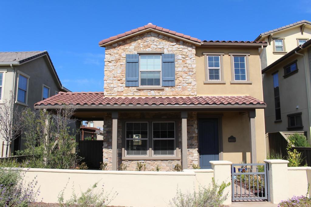 Prime Kristen Glen Park location with a large grassy park and community pool right out your front door! This lovely 2-story home features 3 bedrooms and 2.5 bathrooms. The lovely floor plan boasts plenty of windows, a freshly painted interior done in an off white hue which is much lighter than reflected in photos. The family room has a dual-sided fireplace that is open to wonderful kitchen including a large island with a breakfast bar and pantry. The master bedroom suite offers double sinks, a separate tub, and a shower. Additional features include under-stair storage, a laundry room off the kitchen, a 2-car garage, and a lovely outdoor space to enjoy.All this plus award-winning schools! Del Sur offers 14 parks, 11 pools, a dog park, and 18 miles of trails and open space. Del Sur Elementary and Design 39 Campus are within the community. Walk to Del Sur Elementary and the new Del Sur Neighborhood Skate Park with tennis and basketball courts. Conveniently located near the Del Sur Town Center with markets, shops, restaurants, and services. Live the Del Sur life!