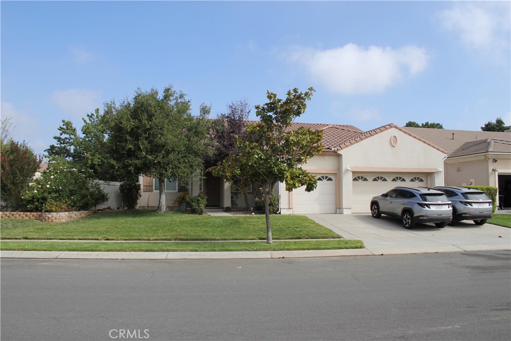 Welcome to this large one story home in the neighborhood of Oak Valley Greens. No H.O.A.! This 4 Bedroom, 2 bathroom, has a spacious primary with large ensuite and huge walk-in closet. All other bedrooms have mirrored closet doors. The 10 foot ceilings and 8 foot doorways give this open floor plan a luxurious feel. The primary closet has a ladder for attic access with tons of storage. The corner lot has a nice size side yard with grass ,trees and cement patio pad. The neighborhood is close to highways, entertainment, shopping centers and multiple city parks. Location is walking distance to the elementary school and Beaumont High School.