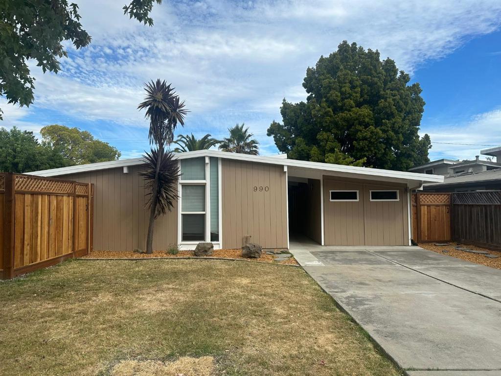 Discover this beautifully renovated five bedroom Eichler-style home, carefully upgraded while preserving its iconic mid-century character. Located on a quiet street , this modernized spacious 5-bedroom, 2 bathroom home also features clean, light finishes throughout with a convenient and functional upgraded kitchen ;full-sized washer and dryer . Just completed upgrades this summer include new interior and exterior painting, brand new carpets, brand new energy saving HVAC for both heating and cooling with seperate units and control in every bedroom. The Ohlone Elementary School is near by. ( prospective tenants need to check and verify availability)