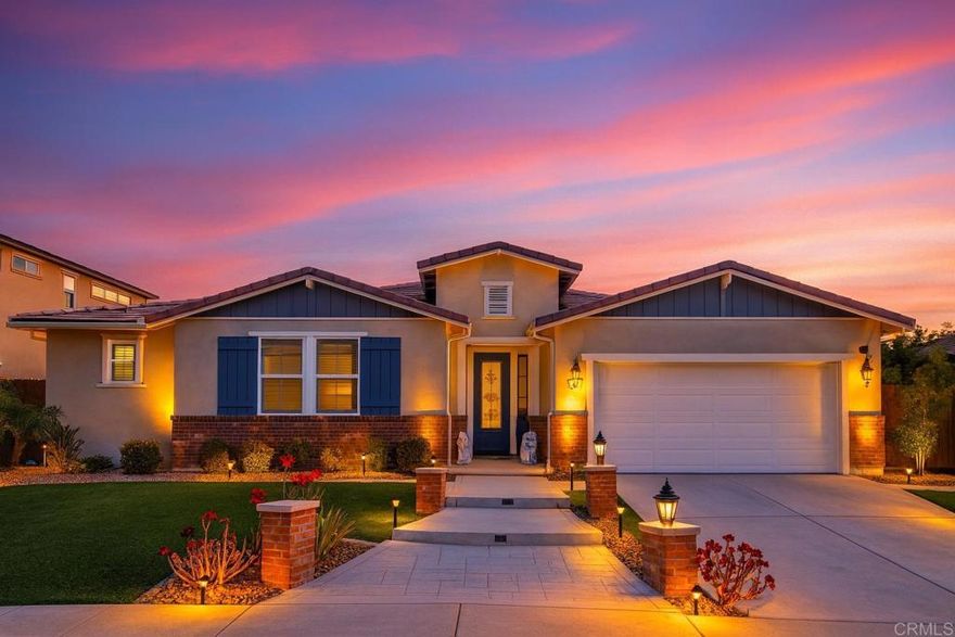 Welcome to this stunning 4-bedroom, 3-bathroom home in the highly sought-after Spencer’s Crossing community of Murrieta. Built in 2021 and spanning 2,800 sq. ft. on an 8,500+ sq. ft. lot, this residence blends modern design, spacious living, and resort-style amenities.  Step inside to an open-concept floor plan with soaring ceilings, abundant natural light, and stylish finishes. The gourmet kitchen boasts stainless steel appliances, sleek cabinetry, quartz countertops, and a generous island perfect for gatherings. The adjoining living and dining spaces create a seamless flow for entertaining.  The primary suite is a true retreat with a spa-like ensuite bathroom featuring dual vanities, a soaking tub, and a walk-in shower. Three additional bedrooms provide comfort and flexibility for family, guests, or a home office.  Outside, the backyard offers endless possibilities with ample space for entertaining, gardening, or future customization. A state-of-the-art solar system ensures energy efficiency and low utility bills.  As part of Spencer’s Crossing, residents enjoy access to multiple pools, sports parks, trails, and a vibrant community atmosphere, all within minutes of top-rated schools, shopping, and dining. Some photos have been virtually staged.