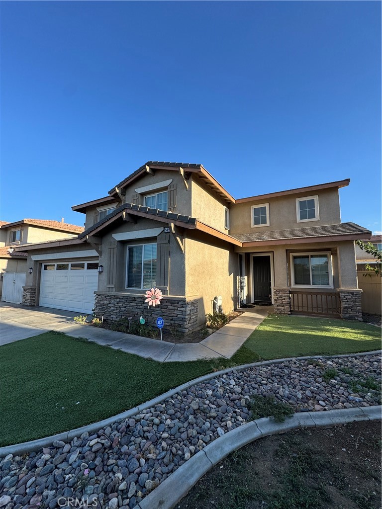 Welcome to this spacious 5-bedroom, 3-bathroom home in the heart of Adelanto! Featuring a bonus room perfect for an office and a loft upstairs, this home offers space for the whole family. Enjoy peace of mind with two brand-new AC units, a new swamp cooler, pool pump, ceiling fans, and a solar system that means no utility bill! The first floor includes two bedrooms and a full bath, along with a large living and dining area plus an open kitchen filled with natural light. Upstairs, you’ll find additional bedrooms and a loft for extra living space. Step outside to a backyard made for entertaining with a sparkling pool, spa, aluminum patio cover, and a grassy area for kids and pets. Complete with an attached 2-car garage, this home truly has it all!
