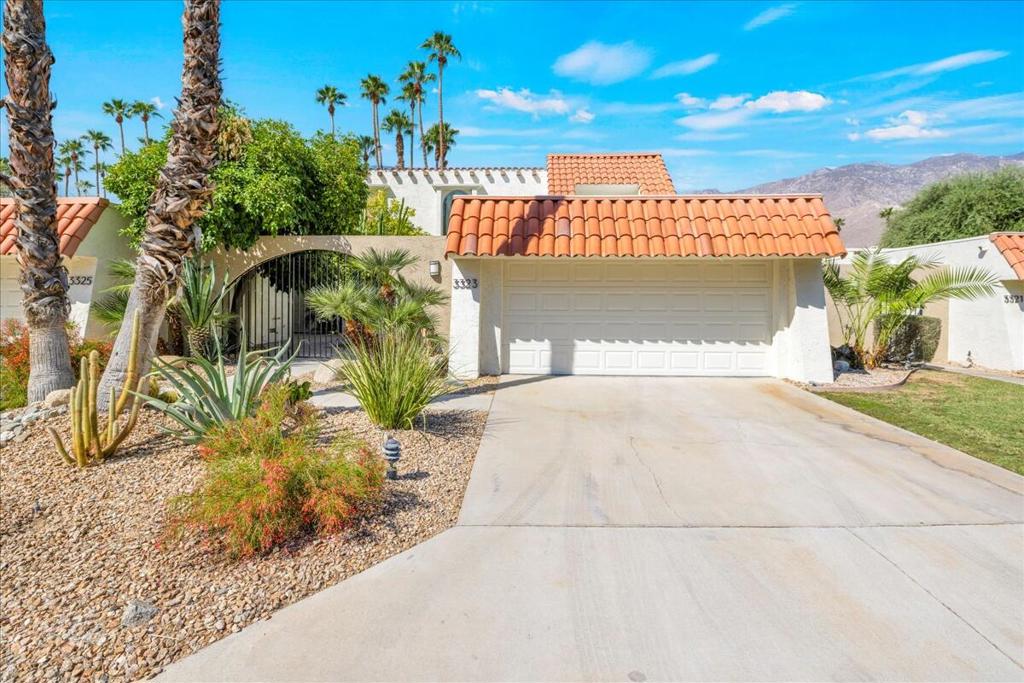 Priced at Just $320/SF -- An exceptional value in prestigious Andreas Hills, South Palm Springs' premier luxury neighborhood, known for its dramatic mountain views, peaceful setting, and direct access to scenic hiking trails. This spacious 3BD/3BA condo offers nearly 2,600 square feet of thoughtfully updated living space with timeless style and quality craftsmanship.Enjoy uninterrupted panoramic views thanks to underground utilities--a rare and sought-after feature in Palm Springs. Renovated in 2014, the home was taken down to the studs and rebuilt with updated plumbing, electrical, dual-pane windows and doors, and custom lighting. The kitchen features floor-to-ceiling custom oak cabinetry, Wolf gas range, double Bosch dishwashers, and Caesarstone countertops.The main level boasts nearly 10-foot ceilings and distressed concrete floors, complemented by the dramatic stacked-marble fireplace. The primary suite includes a spa-like bath with a soaking tub, while multiple private patios invite seamless indoor-outdoor living.Located on fee simple land (no land lease) in a low-wind pocket of Palm Springs, Andreas Hills offers access to golf, cycling, hiking and the nearby Indian Canyons and Oswit Canyon nature preserves--a paradise for outdoor enthusiasts.This home blends space, style, and an exceptional location, all at a competitive price point for the neighborhood.