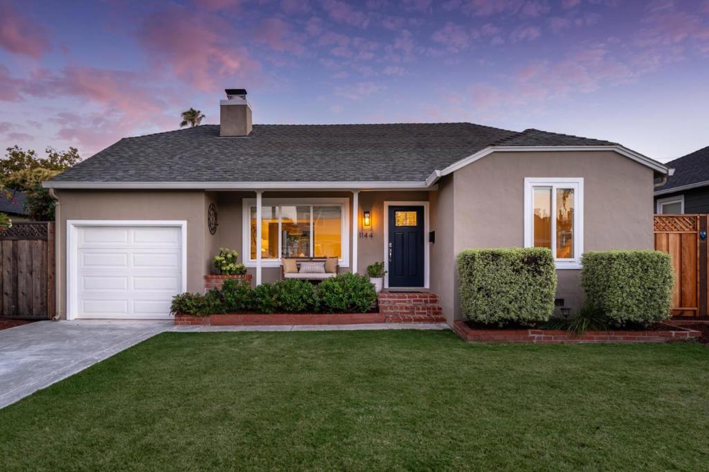 Tucked away on a quiet street in San Mateo's sought-after Sunnybrae neighborhood, this classically remodeled home offers comfort, style, and convenience. Inside, you'll find rich hardwood floors, elegant crown molding, fresh interior paint, and inspired lighting. The kitchen is equipped with stunning countertops and stainless-steel appliances, while the open layout ensures effortless flow for daily living and entertaining. The spacious primary suite features dual sinks and a walk-in closet. An additional three bedrooms provide flexibility for family, guests or office space. Dual-pane windows and Nest heating enhance year-round energy efficiency. The one-car garage includes epoxied flooring and an electric opener, plus a stacked washer and dryer. Step outside to a tranquil backyard with a paver patio, lush lawn, and mature landscaping, ideal for relaxing or entertaining. Just two blocks from Sunnybrae Park and minutes from downtown San Mateo, this move-in ready gem is not to be missed.