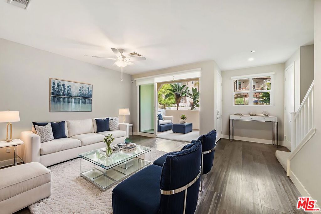 Welcome home to the 'Addison' floor plan , a beautiful tri- level luxury townhome at the Paxton Calabasas. This stunning property boasts 3 bedrooms, 2.5-bath, indoor laundry room, attached garage and a generous bonus room. 4444 Paxton Place offers the perfect blend of comfort, style, and convenience across three well designed levels. Features include THREE bedrooms on the top level. The primary bedroom features a bright bathroom with dual sinks, soaking tub with a separate full shower and an attached private balcony with views. On the main floor, enjoy the contemporary kitchen, equipped with an island, walk in pantry, beautiful pendant lights, stainless steel refrigerator, quartz countertops, oversized six burner gas stove top and oven. Also on the main floor, an open dining area and family room that includes 8 foot high sliding glass doors which open fully to access wonderful fresh air on the patio. Step to the bottom level and you will find the full size laundry room, that features a smart washer and full size dryer and bonus/flex space with direct access to the attached THREE car garage. The garage offers a 220 volt charger. Cool off in the community pool, work out in the gym and relax in the clubhouse. Centrally located with close proximity to Malibu, Calabasas Commons, Westlake Promenade, less than an hour to Los Angeles, dining options, market, parks, top rated schools and Pepperdine University. * photographs with furniture are virtually staged * photographs provided are of a similar unit with a similar floor plan. * SPECIAL INCENTIVE LEASE PRICING IS FOR 12 MONTHS PLUS LEASE - ORIGINAL LP is $6695 * ADDITIONAL MOVE IN INCENTIVE OFFERED - CONTACT AGENT