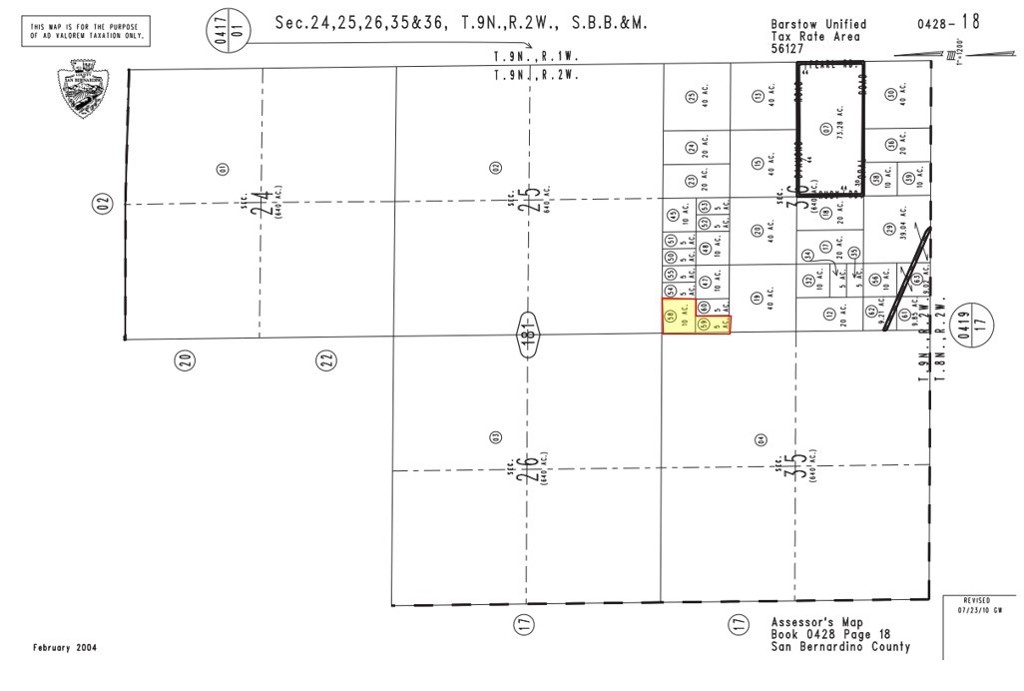 ±15 acres of unimproved land off Townsend St in Barstow; APNs: 0428-181-58, 59. These two contiguous parcels are in an unincorporated portion of San Bernardino County and zoned Resource Conservation (RC), allowing for a variety of uses, including residential, service, or industry purposes with permit. Barstow is the future home of the Barstow International Gateway (BIG), a state-of-the-art intermodal distribution facility run by BNSF Railroad. Spanning 4,500 acres and an investment of $1.5 billion dollars, BIG aims to relieve the Ports of Los Angeles and Long Beach by importing freight directly from ship to rail, where it will be received and broken down for regional and domestic distribution. This forthcoming project will maximize supply change and bring an estimated 20,000 jobs to the Barstow area. Buyer to verify all information contained herein. Agent and their representatives are not responsible for the accuracy of these claims.