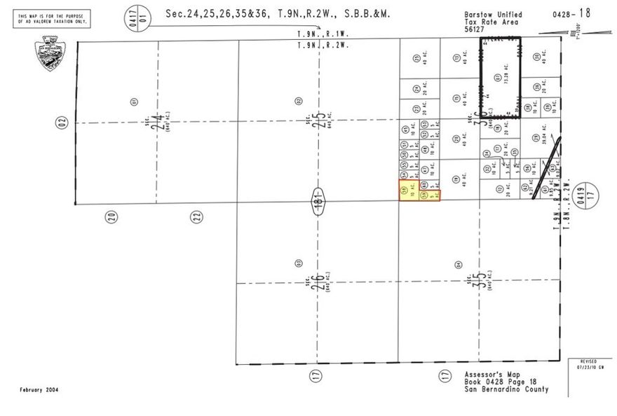 ±15 acres of unimproved land off Townsend St in Barstow; APNs: 0428-181-58, 59. These two contiguous parcels are in an unincorporated portion of San Bernardino County and zoned Resource Conservation (RC), allowing for a variety of uses, including residential, service, or industry purposes with permit. Barstow is the future home of the Barstow International Gateway (BIG), a state-of-the-art intermodal distribution facility run by BNSF Railroad. Spanning 4,500 acres and an investment of $1.5 billion dollars, BIG aims to relieve the Ports of Los Angeles and Long Beach by importing freight directly from ship to rail, where it will be received and broken down for regional and domestic distribution. This forthcoming project will maximize supply change and bring an estimated 20,000 jobs to the Barstow area. Buyer to verify all information contained herein. Agent and their representatives are not responsible for the accuracy of these claims.