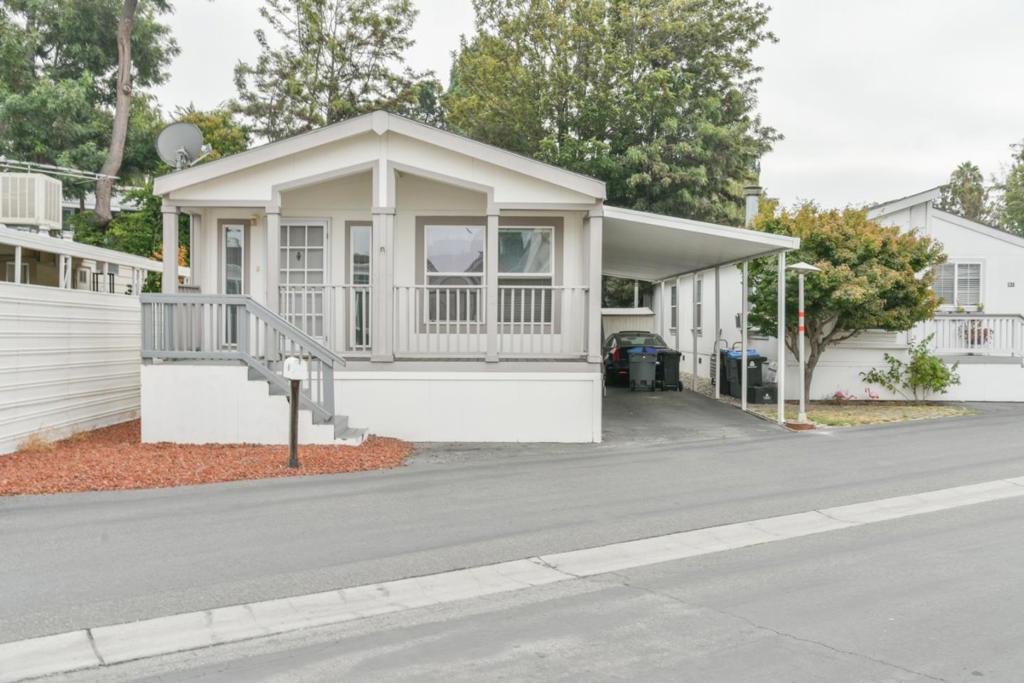 Rare three-bedroom mobile home. This unit has some of the lowest monthly rent out there! Enjoy the pool, clubhouse, and plenty of guest parking. Community is pet-friendly and open to all ages. This home has a nice small backyard, tool shed, carport parking for two, and is 2 blocks from a large park with playground and tennis courts . Moorpark is centrally located near downtown, highways 237 and 85 with many big tech companies around!