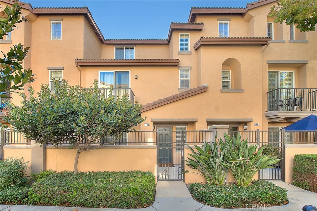 Wonderful Celamonte condo offering 3 bedrooms and 3 1/2 bathrooms, boasting a generous interior square footage of 1436. (per tax roll) Spacious floorplan, flows nicely, this property features a convenient lower level bedroom with on-suite bathroom. Entertaining space of the home is a sizable living room, kitchen, dining area and separate indoor laundry room with additional storage cabinets overhead. Newly painted interior shows fresh and clean. The kitchen enjoys generous counter space to serve and prepare, granite counters, recessed lighting and plentiful cabinetry for storage. There is a kitchen exhaust fan instead of a microwave, brand new oven, brand new dishwasher and a new garbage disposal. Informal dining area off kitchen is perfect for casual secondary dining options. Comfortable living room space that opens to a balcony that overlooks the common greenbelt and trees of the complex. This property also has a new AC unit! There is a 2 car garage with options for extra storage needs. Primary bedroom has on-suite bathroom and walk in closet. Other upstairs bedroom also features on-suite bathroom. In addition, there is a powder room for guests. Community amenities include a sparkling pool and spa, outdoor patio tables and lounges to enjoy, a cozy community fireplace to relax by and a playground for the little ones. A short drive to the 71 freeway and also nearby to Butterfield Elementary School. Chino Hills is a highly desirable City known for its tranquil rolling foothills, award winning schools and much more!