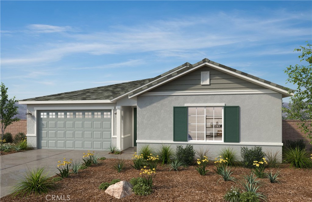 Palmetto is new community by KB Home in the Inland Empire. 104 home sites nestled into the hills of Moreno Valley. This a beautiful single story 4 bedroom 2 bath home is just what you are looking for. Spacious kitchen has granite countertops and whirlpool appliances. 3 of the 4 bedrooms have walk-in closets! Close to schools, shopping, and freeways. Make an appointment today to come in and meet with one of our sales counselors to visit our newest KB Home community Palmetto in Moreno Valley.
Photo is a rendering of the model. Buyer can either lease or purchase the Solar.